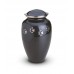Brass - Pet Cremation Ashes Urn 0.5 Litres (Grey with Silver Pawprints)